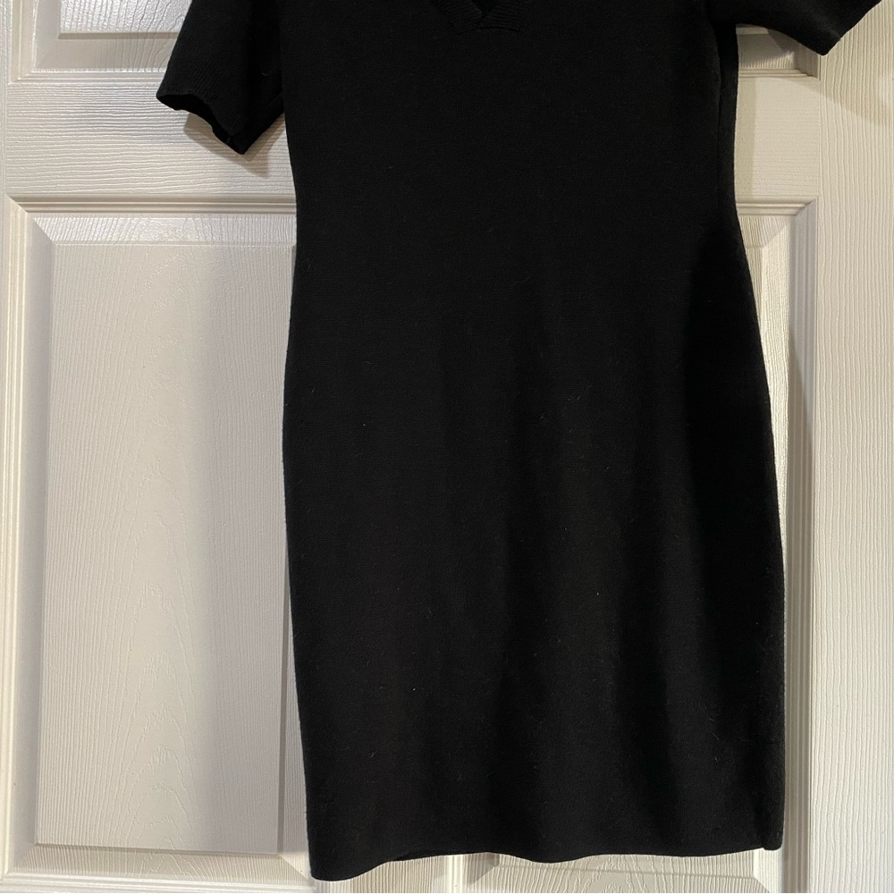 Ann Taylor 100% Merino Wool Black Dress Size Small - Picture 5 of 7